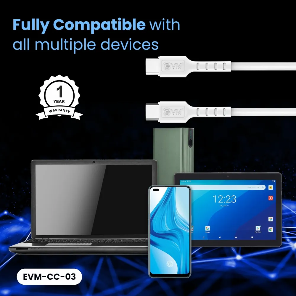EVM Type-C To Type-C Charge & Sync Cable CC-03 view 4